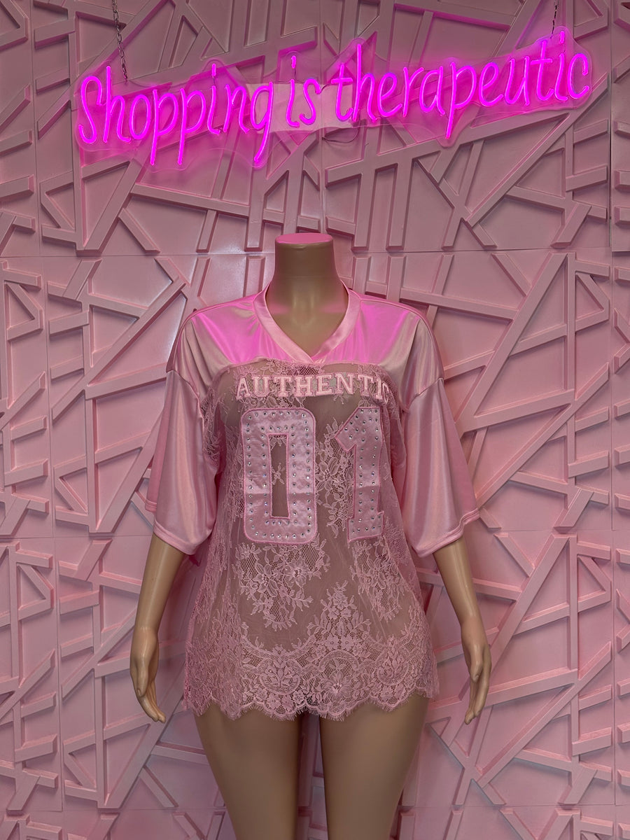 épine lace line Jersey set up pink epine épine lace line Jersey set up pink epine épine lace line