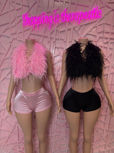 Fur short set