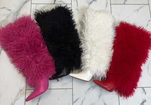 Furry boots (heels)