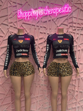 Load image into Gallery viewer, Cheetah print sequins shorts
