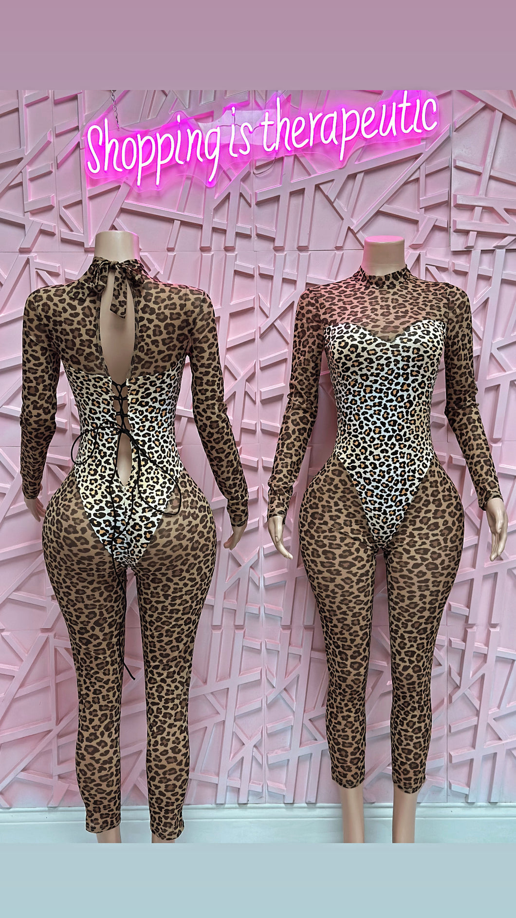 Double cheetah jumpsuit